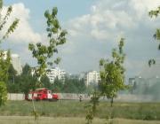 В центре Волгодонска горит трава