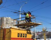Из-за обрыва троллейбусной линии «встало» движение в центре Волгодонска